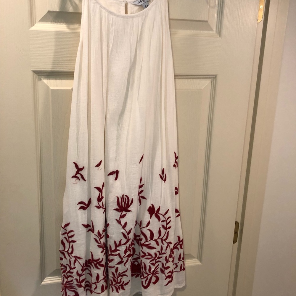 Lucky Brand Red and White Patterned Dress